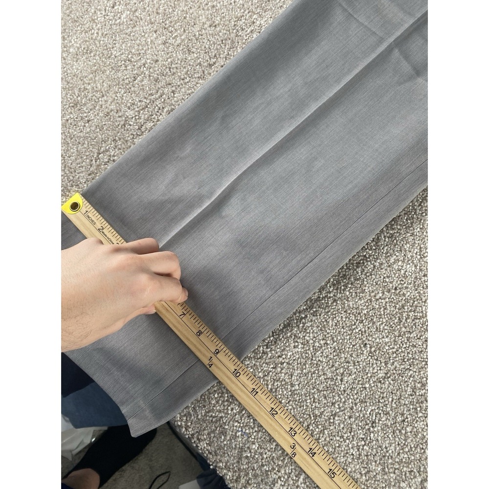 Haggar Heather Atria Grey Men 42x30 Eclo Slacks Non Iron Straight Fit Flat Front - Picture 3 of 11